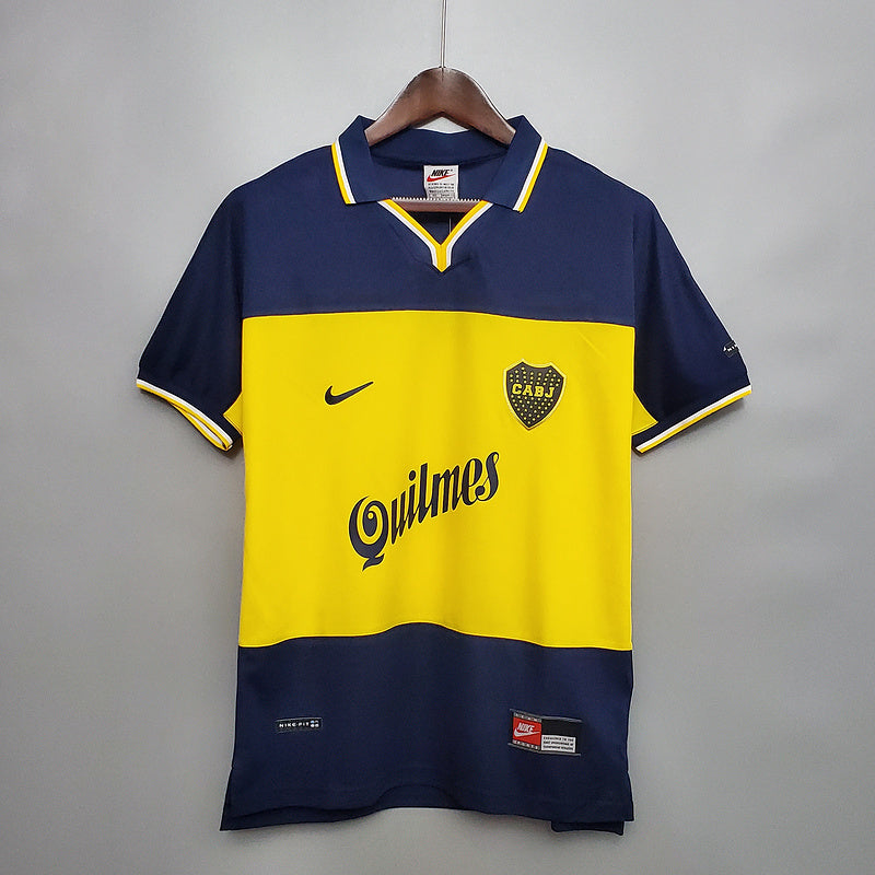 Camisola Boca Juniors Retrô 1999 Azul e Amarela -