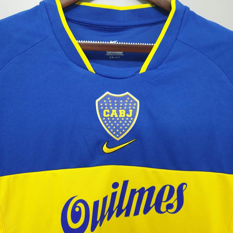 Camisola Boca Juniors Retrô 2001 Azul e Amarela -