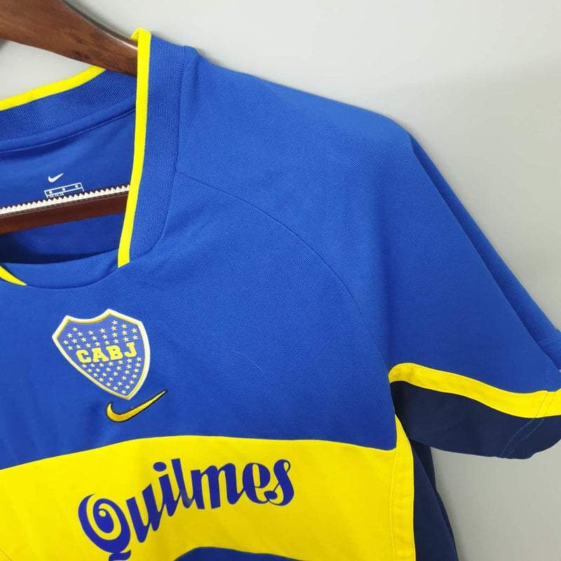 Camisola Boca Juniors Retrô 2001 Azul e Amarela -