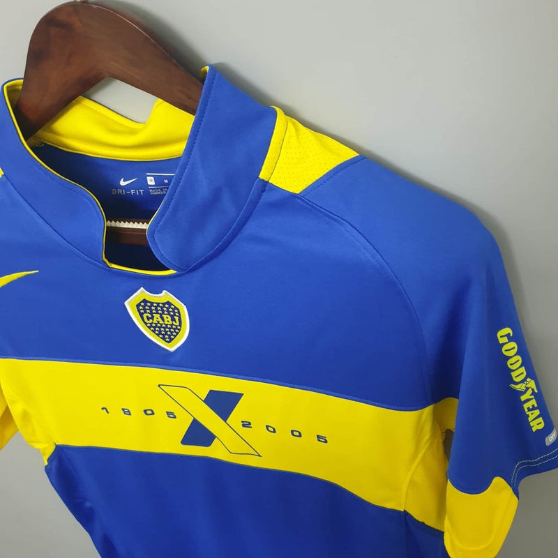 Camisola Boca Juniors Retrô 2005 Azul e Amarela -