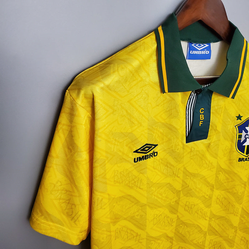 Camisola Seleção Brasileira Retrô 1991/1993 Amarela -