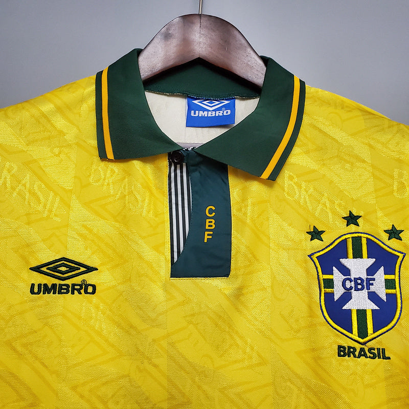 Camisola Seleção Brasileira Retrô 1991/1993 Amarela -