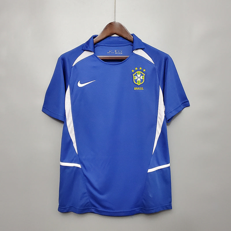 Camisola Seleção Brasileira Retrô 2002 Azul -