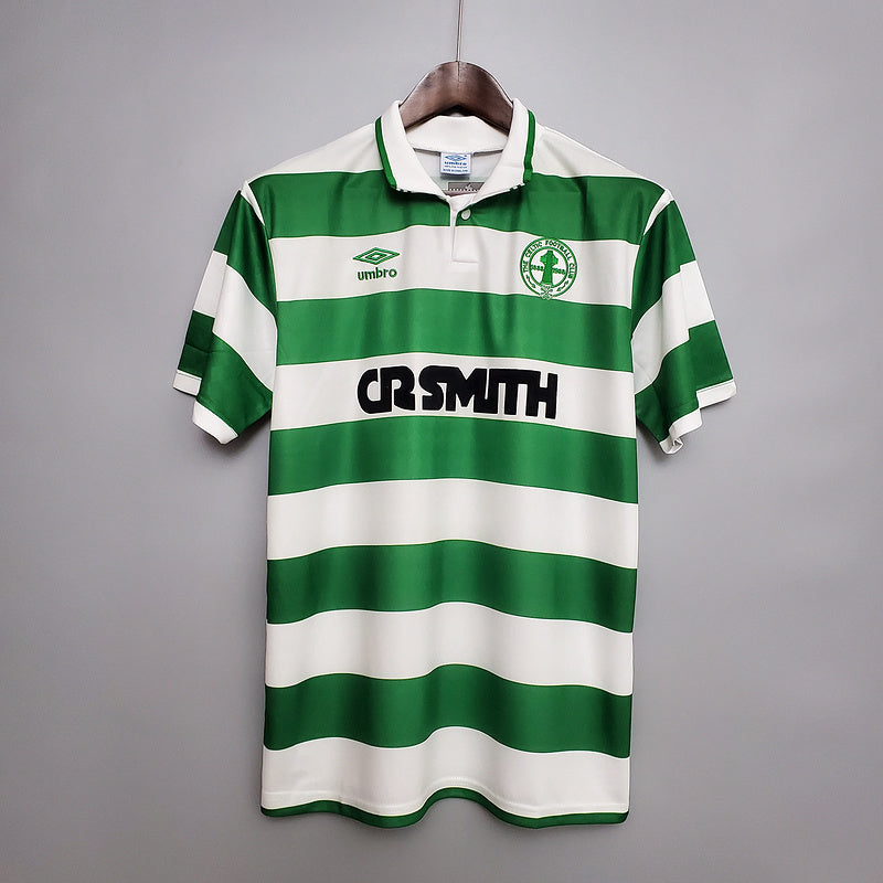 Camisola Celtic Retrô 1987/1989 Verde e Branca -