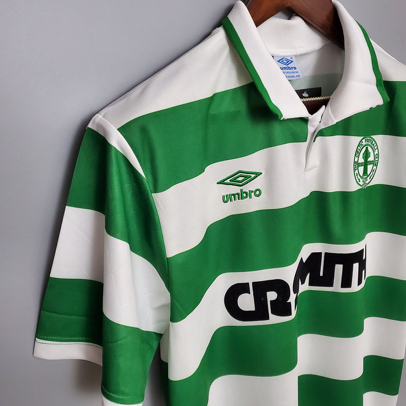 Camisola Celtic Retrô 1987/1989 Verde e Branca -