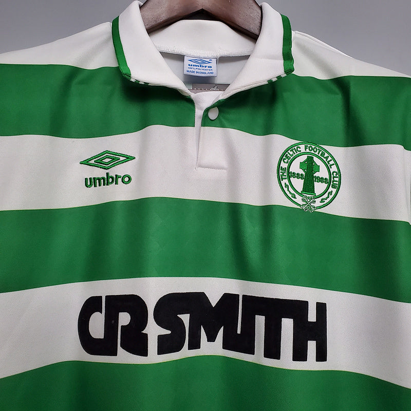 Camisola Celtic Retrô 1987/1989 Verde e Branca -