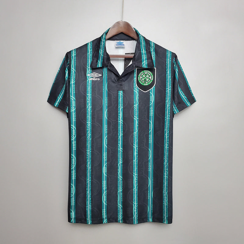 Camisola Celtic Retrô 1992/1993 Preta e Verde -