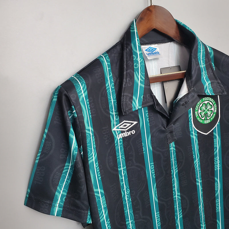 Camisola Celtic Retrô 1992/1993 Preta e Verde -