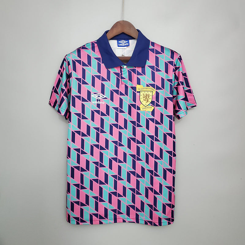 Camisola Escócia Retrô 1988/1989 Rosa -