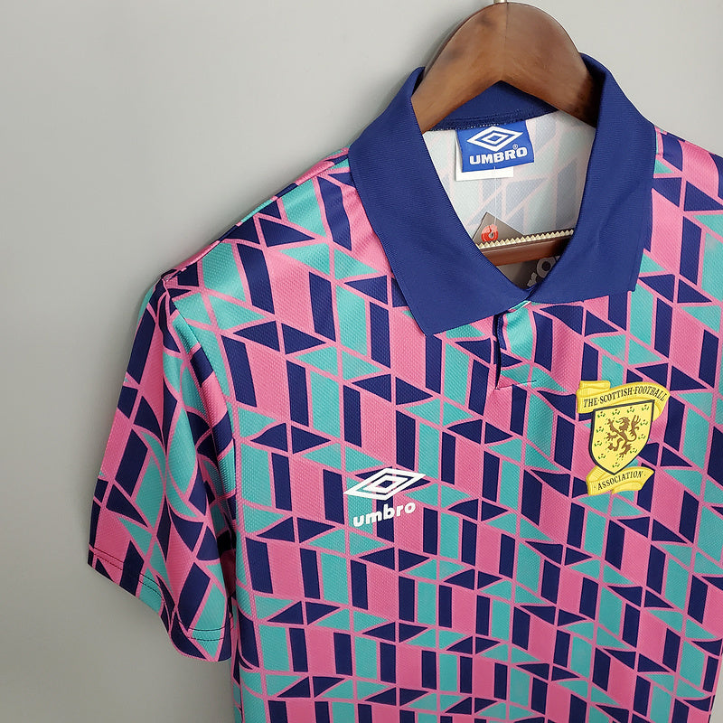 Camisola Escócia Retrô 1988/1989 Rosa -