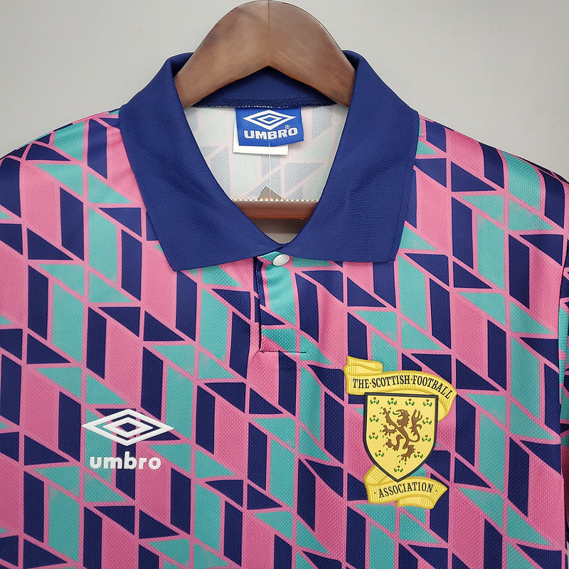 Camisola Escócia Retrô 1988/1989 Rosa -