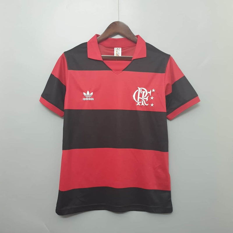 Camisola Flamengo Retrô 1982 Vermelha e Preta -