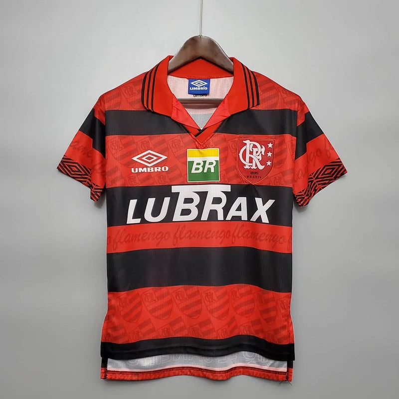 Camisola Flamengo Retrô 1995 Vermelha e Preta -