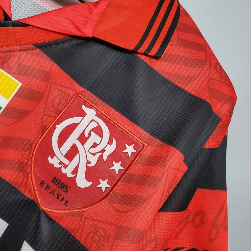 Camisola Flamengo Retrô 1995 Vermelha e Preta -