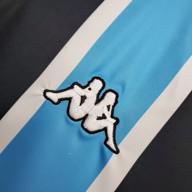 Camisola Grêmio Retrô 2000 Azul e Preta -