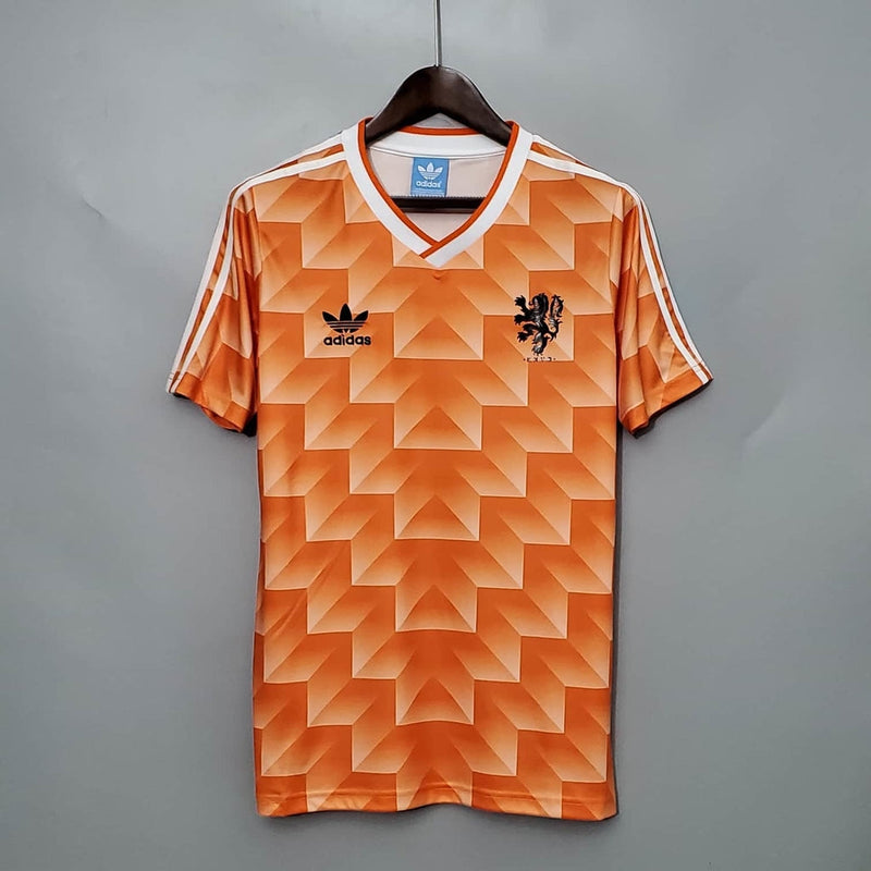 Camisola Holanda Retrô 1988 - Laranja