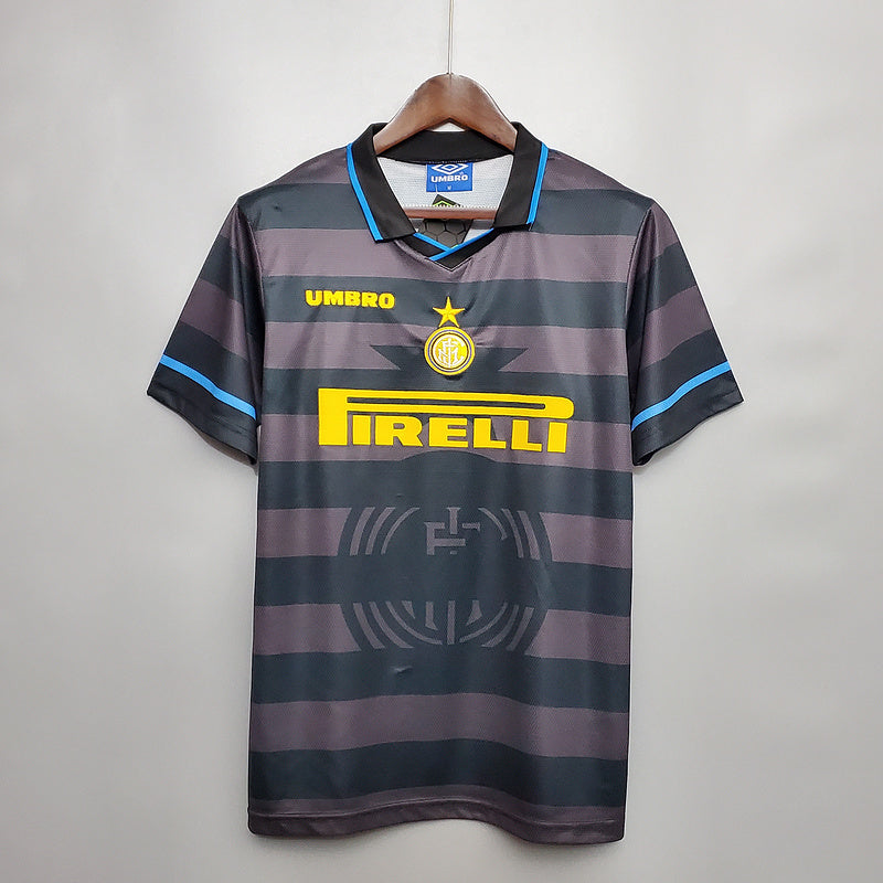 Camisola Inter de Milão Retrô 1997/1998 - Cinza