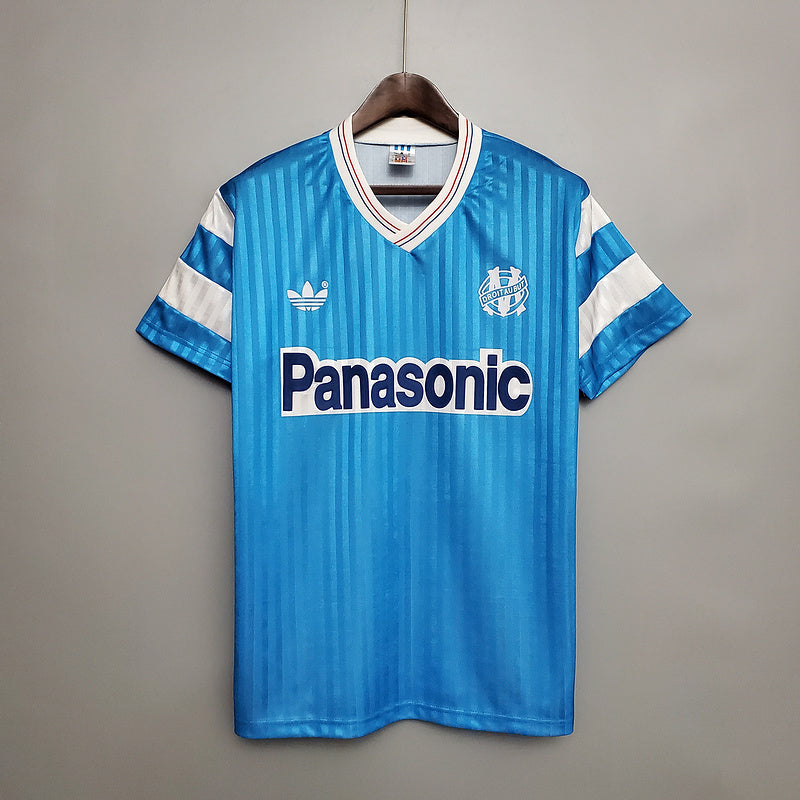 Camisola Marseille Retrô 1990 Azul -