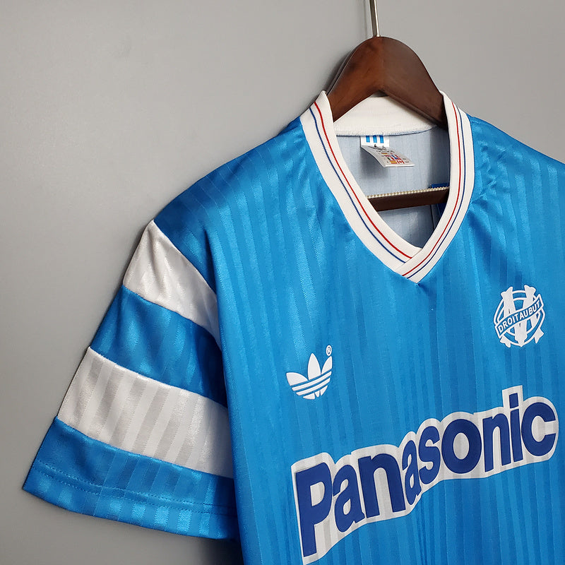 Camisola Marseille Retrô 1990 Azul -