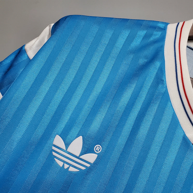 Camisola Marseille Retrô 1990 Azul -