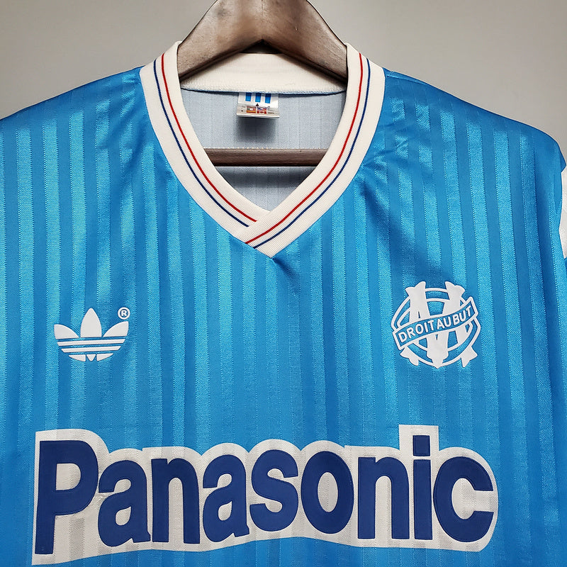 Camisola Marseille Retrô 1990 Azul -