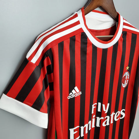 Camisola AC Milan Retrô 2011/2012 - Vermelha e Preta