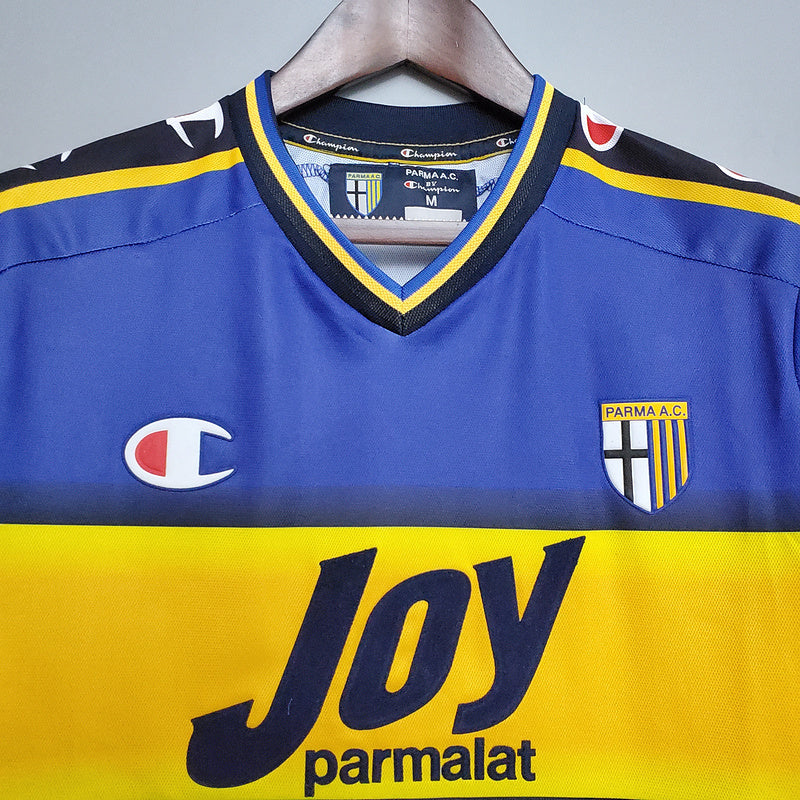 Camisola Parma Retrô 2001/2002 Azul e Amarela - Champion