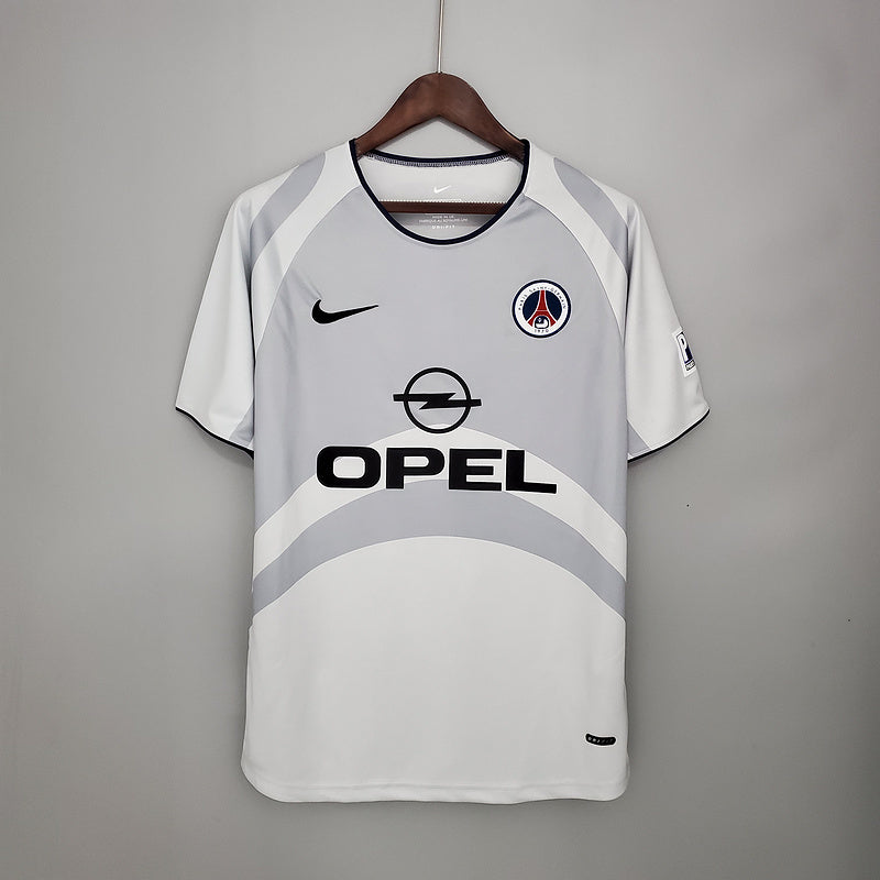 Camisola PSG Retrô 2001/2002 - Branca e Cinza