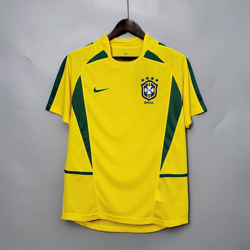 Camisola Seleção Brasileira Retrô 2002 Amarela -