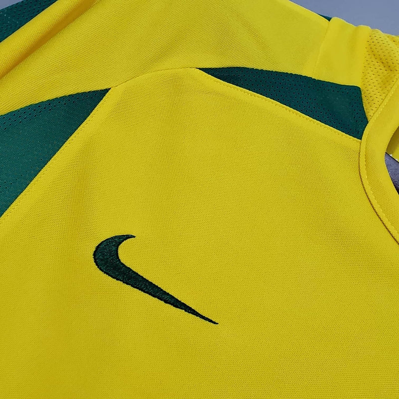 Camisola Seleção Brasileira Retrô 2002 Amarela -