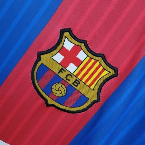 Camisola Barcelona Retrô 2016/2017 Azul e Vermelha -