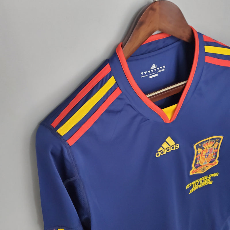 Camisola Manga Longa Seleção Espanha II 2010 - Azul