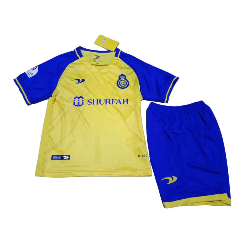 Kit Infantil Al-Nassr I 22/23 - Azul e Amarelo