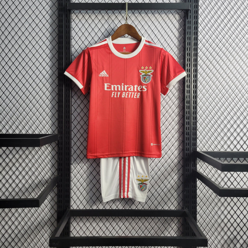 Kit Infantil Benfica I 22/23 - Vermelho e Branco