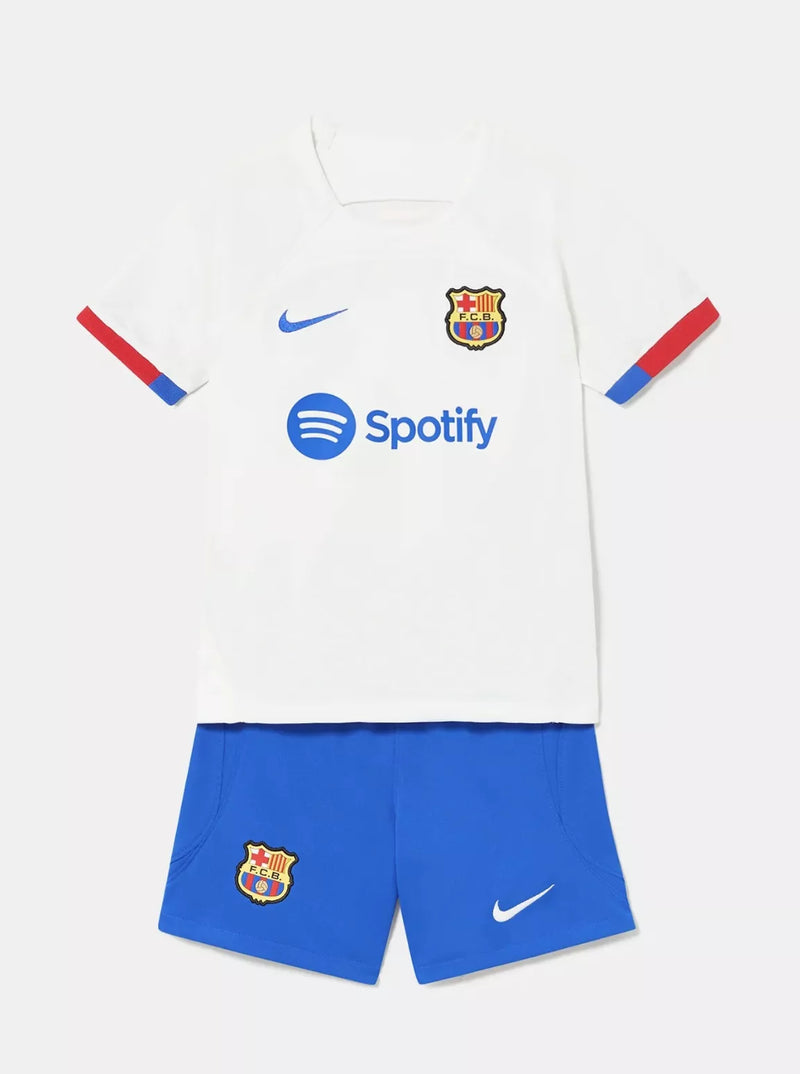 Kit Infantil Barcelona II 23/24 - Azul e Branco