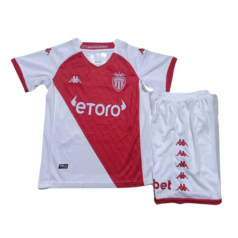 Kit Infantil Mónaco 22/23 - Vermelho e Branco