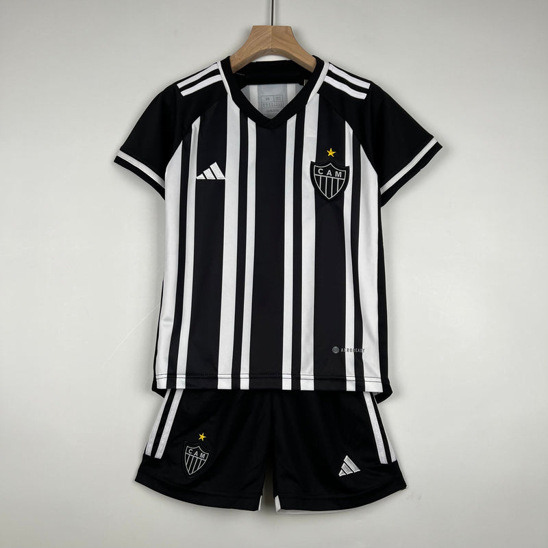 Kit Infantil Atlético Mineiro I 23/24 - Preto e Branco