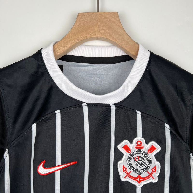 Kit Infantil Corinthians II 23/24 - Preto e Branco