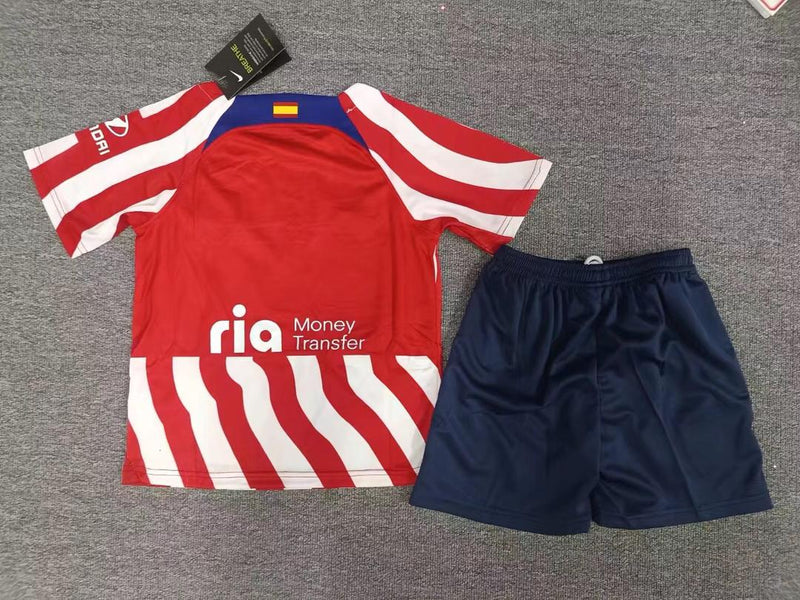 Kit Infantil Atlético de Madri I 22/23 - Vermelho e Preto