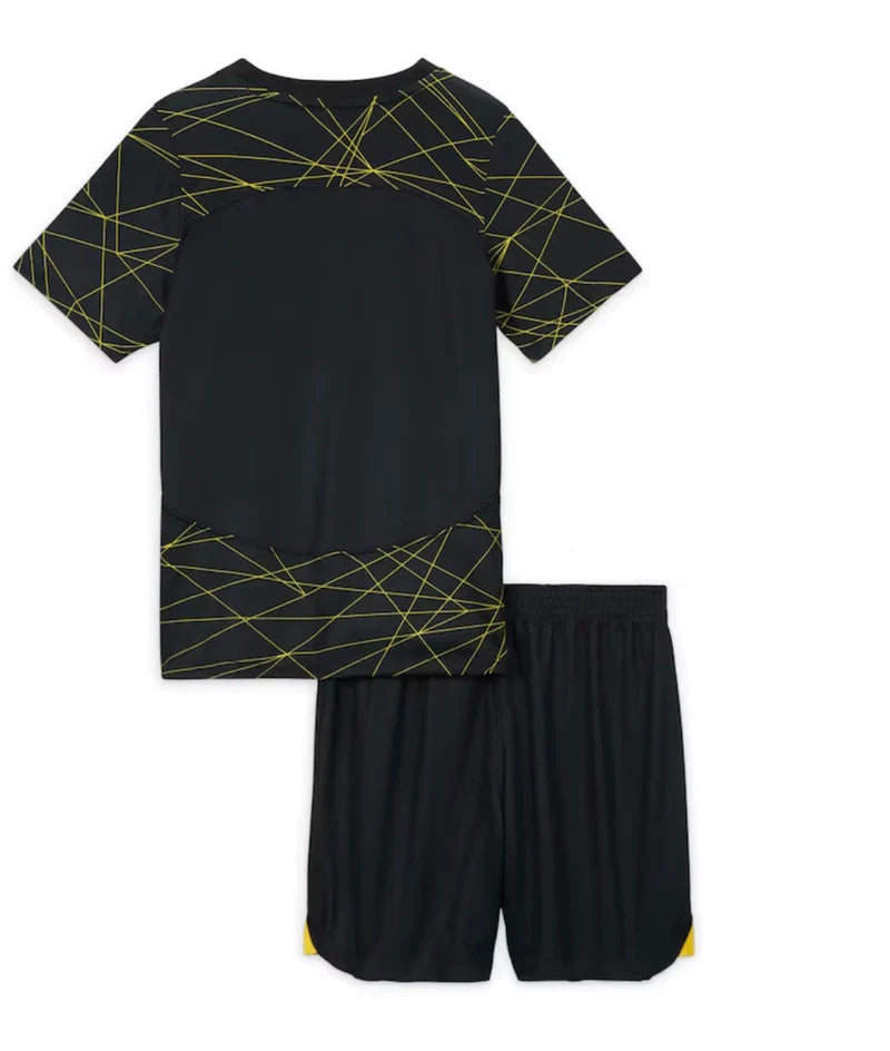 Kit Infantil PSG 22/23 - Preto e dourado