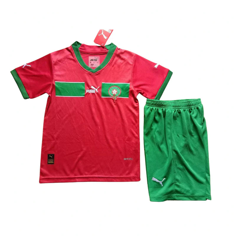 Kit Infantil Marrocos I 22/23 - Vermelho e Verde