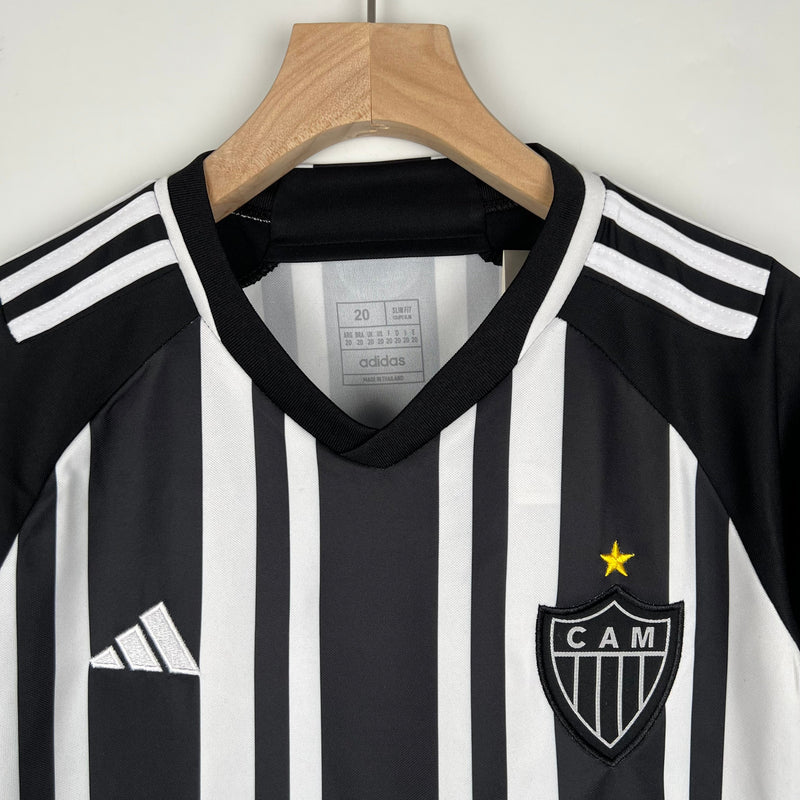 Kit Infantil Atlético Mineiro I 23/24 - Preto e Branco