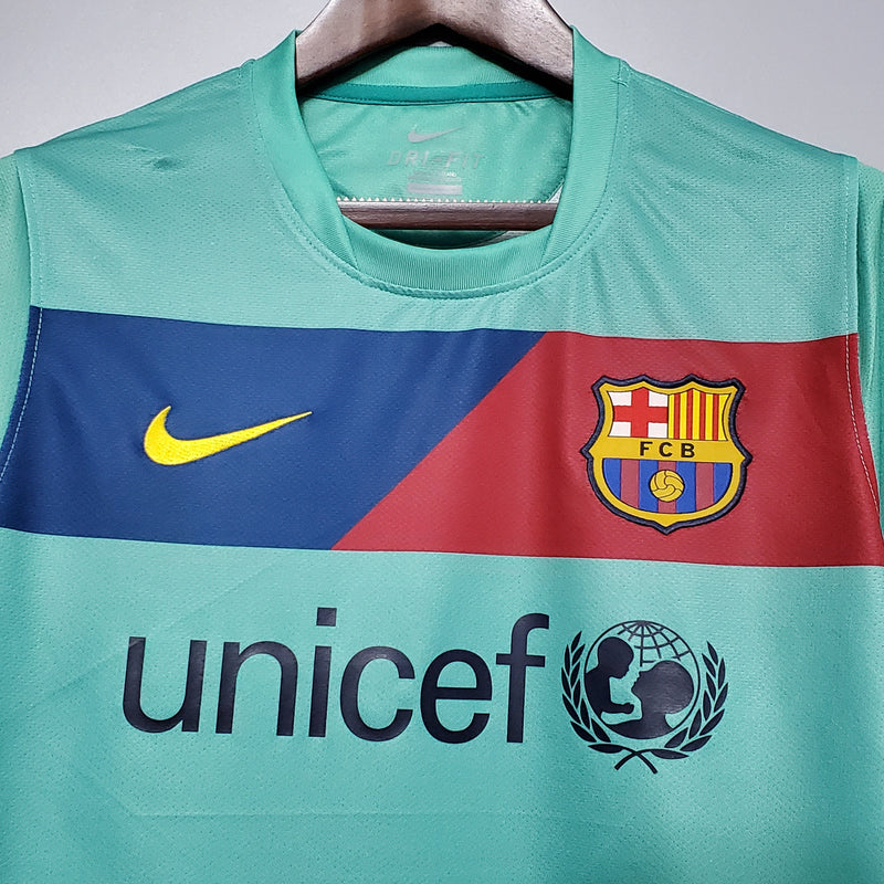 Camisola Barcelona Away 10/11 - Azul e Grená