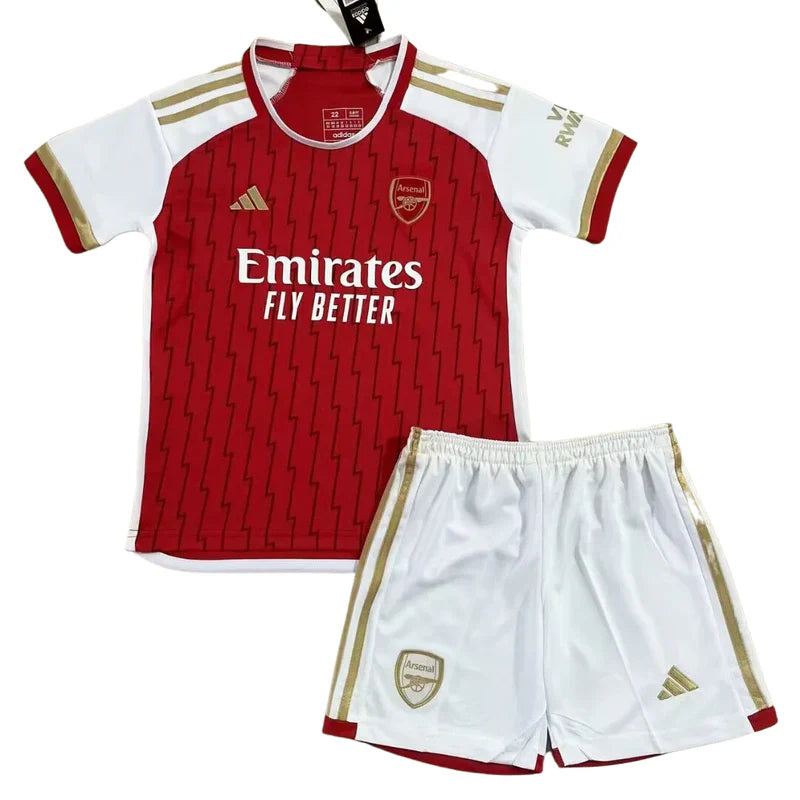 Kit Infantil Arsenal I 23/24 - Vermelho e Branco