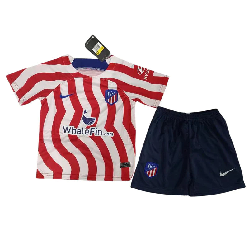 Kit Infantil Atlético de Madri I 22/23 - Vermelho e Preto