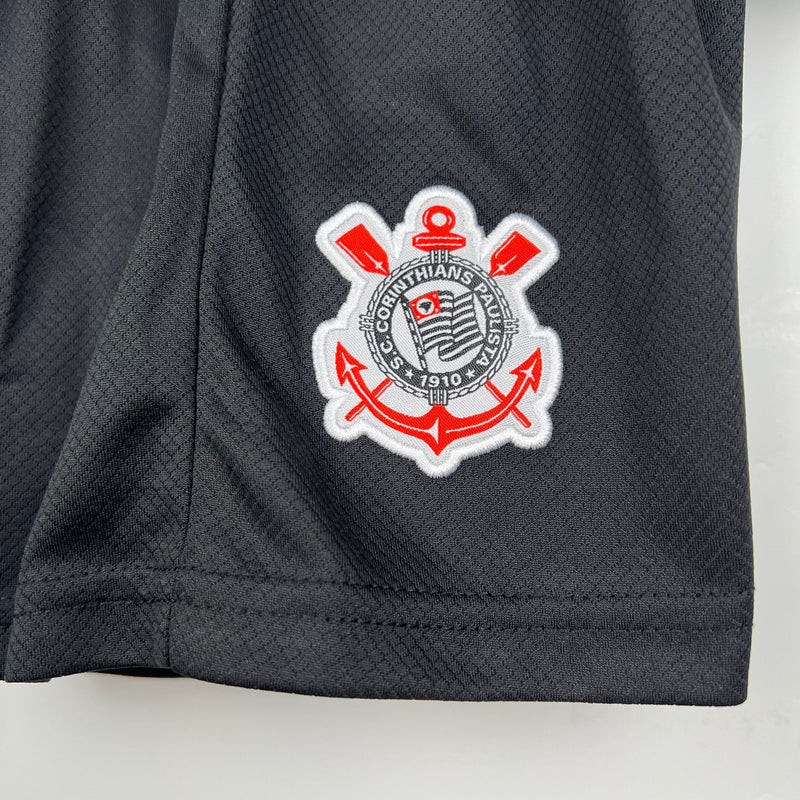 Kit Infantil Corinthians I 23/24 - Branco e Preto