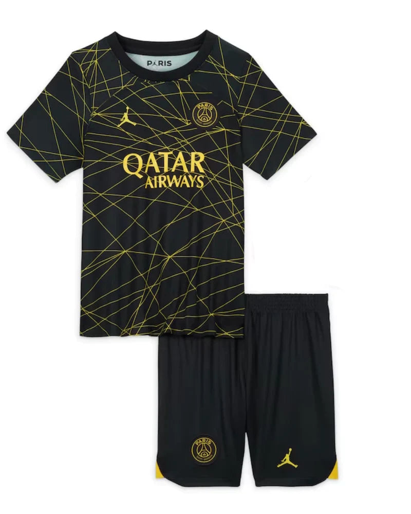 Kit Infantil PSG 22/23 - Preto e dourado