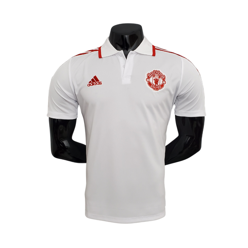 Camisola Polo Manchester United Branca - Masculina