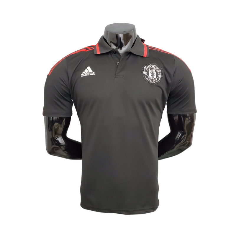 Camisola Polo Manchester United Preta - Masculina